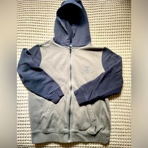 Vans Off The Wall Size Medium Zippered Hooded Sweatshirt in Olive Green/Black.